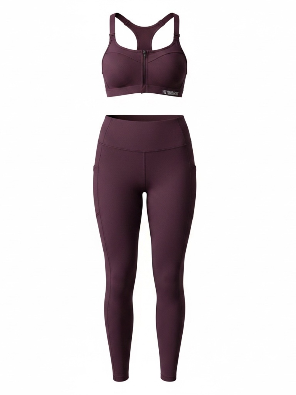 Victoria's Secret High-Waist Leggings & Zip Sports Bra Set